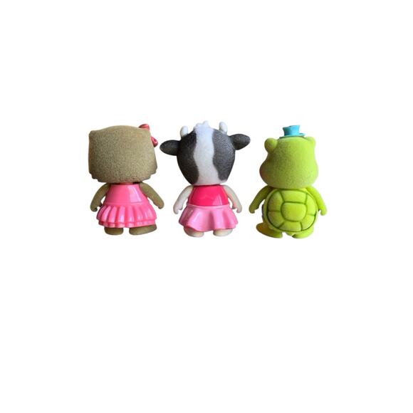 Li’l Woodzeez Bobbleez Lot Of 3 (Bobbleheads) Owl Cow Turtle - Picture 3 of 5